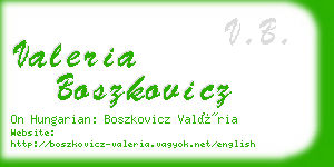 valeria boszkovicz business card